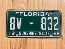 1958 Florida License Plate picture