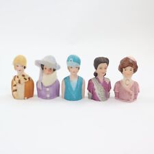 1980’s Vintage Lot of 5 Ladies Fashion Bust Thimbles Avon Porcelain picture
