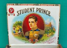 Student Prince Cigar Box Wood Wood Antique Early 1900s Tobacco picture