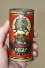 Vintage  Nye's Paragon Flour Emery Knife cleaning polishing tin can 4 3/4'' picture