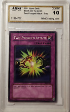 2001 Yu-Gi-Oh SDK-034 Two-Pronged Attack GEM MINT 10.0 1996 Konami Upper Deck picture