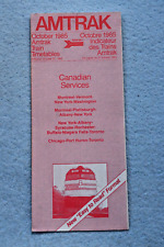 Canadian Services - Amtrak Timetable - October, 1985 picture