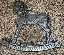 Pewter Hobby rocking Horse Wall Hanging Carson 9 x 8 Inches Equestrian picture