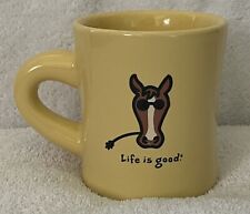Life Is Good Yellow coffee cup 