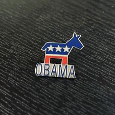 US President Barack Obama Democrat Donkey Metal Enamel Lapel Pin (Silver) picture