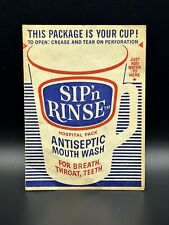 Vintage NEW UNOPENED Sip’n Rinse Antiseptic Mouth Wash Packet picture