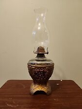 Antique Clear Goofus Glass Oil Lamp  picture