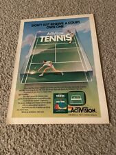 Vintage 1980 TENNIS ATARI 2600 Video Game Print Ad ACTIVISION picture