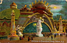 Coney Island NY Entrance under Moonlight to Dreamland 1907 picture