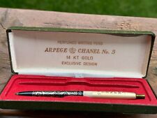 Vintage Arpege & Channel No. 5 Perfumed Writing Pen 14k Gold Filigree - 1 Pen picture