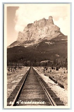 mt Eisenhower tower 64 Canadian pacific railroad tracks RPPC new hampshire picture