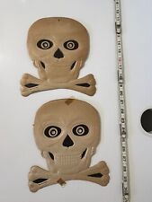 Scarce Vintage Diecut Halloween Skull Cardboard Decoration 9