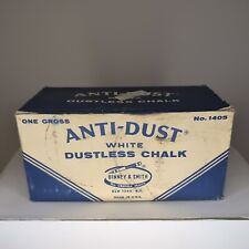 Vintage Anti Dust White Dustless Chalk 1405 Binney Smith Box Crayola  picture