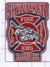 California - Skywalker Ranch CA Fire Rescue EMS Fire Dept Patch Star Wars v1 picture