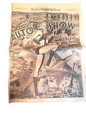 Rocky Mountain News Sunday Nov.2,1941 Newspaper Defense Auto Show Colorado picture
