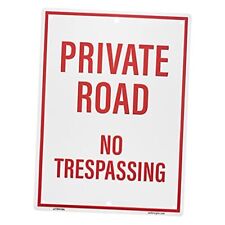 Private Road No Trespassing Aluminum Metal Sign 1 picture