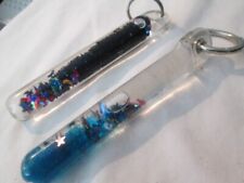 LOT OF 2 GLITTER WAND KEYCHAINS picture