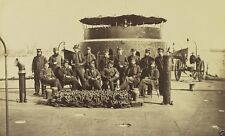 Union Federal Officers on deck of US Monitor warship - 8x10 US Civil War Photo picture