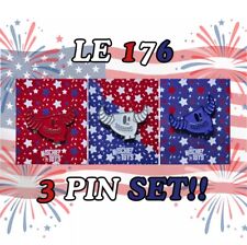 Mischief Toys Patriotic Red, White, & Blue Gastley Head Pin SET LE 176 PRESALE picture