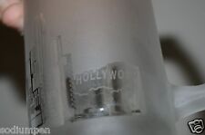 Nice Tall Fogged Glass Los Angeles HOLLYWOOD CA Beer Mug Glass HTF picture
