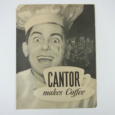 Eddie Cantor Makes Coffee Chase & Sanborn Advertising Booklet Vintage 1934 picture