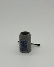 Vintage Lowenbrau Munchen Mini Gray Beer Stein Mug 19mm Tall Charm Pin picture