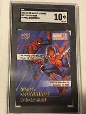 2021-22 Upper Deck Marvel Annual Humble Beginnings Spider-Man  #HB-7 🔥SGC 10🔥 picture