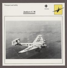 Junkers G 38  Warplanes Military Aircraft Edito Service Card Germany picture