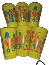 1960’s 6 Ronald McDonald Plastic Cups 12oz Big MAC McCheese Hamblurgar Crook EUC picture