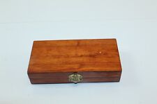 Vintage Wooden Storage Box With Clasp 7 Hinges 7