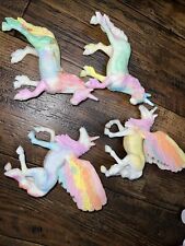 Painted Plastic Unicorns Lot Of 4 picture