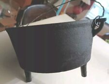 Antique Cast Iron 3 Leg Dutch Oven Bean Pot Bail Gate Mark Ear Handles picture