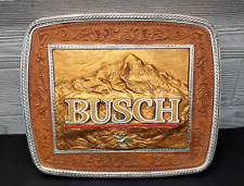 Vintage 1980's Busch Beer Bar Sign Western Mountain Scenery picture