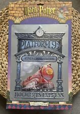 Harry Potter Hogwarts Express Metal Tin Sign Embossed Schylling Vintage 2000 picture