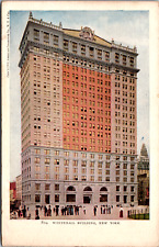 Vintage 1905 People at 17 Battery Place, Whitehall Building New York Postcard  picture
