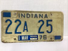 Vintage 1976 INDIANA License Plate - Crafting Birthday MANCAVE slf picture