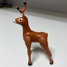 VTG Soft Plastic Christmas Deer Reindeer Poseable Head & Legs Fully Articulated picture