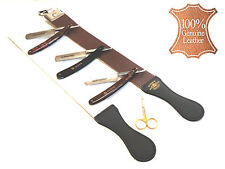 5PCS MENS CLASSIC SHAVING RAZORS WITH LEATHER SHAPING STROP SET NEW picture