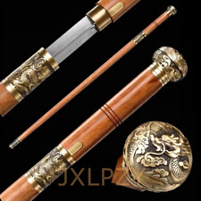 Nice Chinese Kung Fu Wushu Sword Damascus Folded Steel Blade Ebony Handle Sheath picture