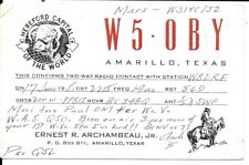 QSL 1951 Amarillo Texas    radio card picture