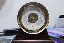 vintage french solid brass ship barometer with stand 7 inches wide picture