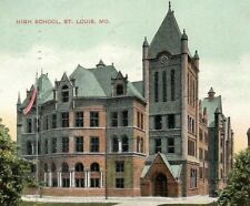 Vintage Postcard Central High School Building St Louis Missouri MO picture