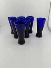 Set of 7 Cobalt Blue Tapered Shot Glasses 4