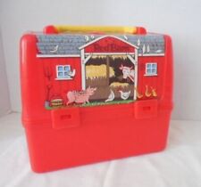 Vintage plastic Lunchbox ~Red Barn ~ DOME picture