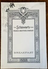 Vintage 1930's Schrafft's Breakfast Menu picture