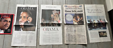 Lot of 4 Barack Obama Sacramento Newspapers Time Magazine Election Inauguration picture