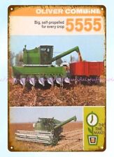 1969 Oliver combine 5555 big self-propelled for every crop metal tin sign picture