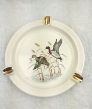 Ducks And Pond Ashtray Plate 22k Gold picture