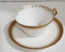 Limoges France White And Gold Tea Cup Win Guerin & Co.  picture