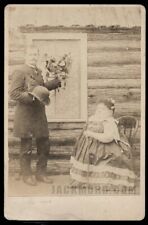 Rare Sideshow / Freak Carrie Akers ~ Antique Cabinet Card Photograph picture